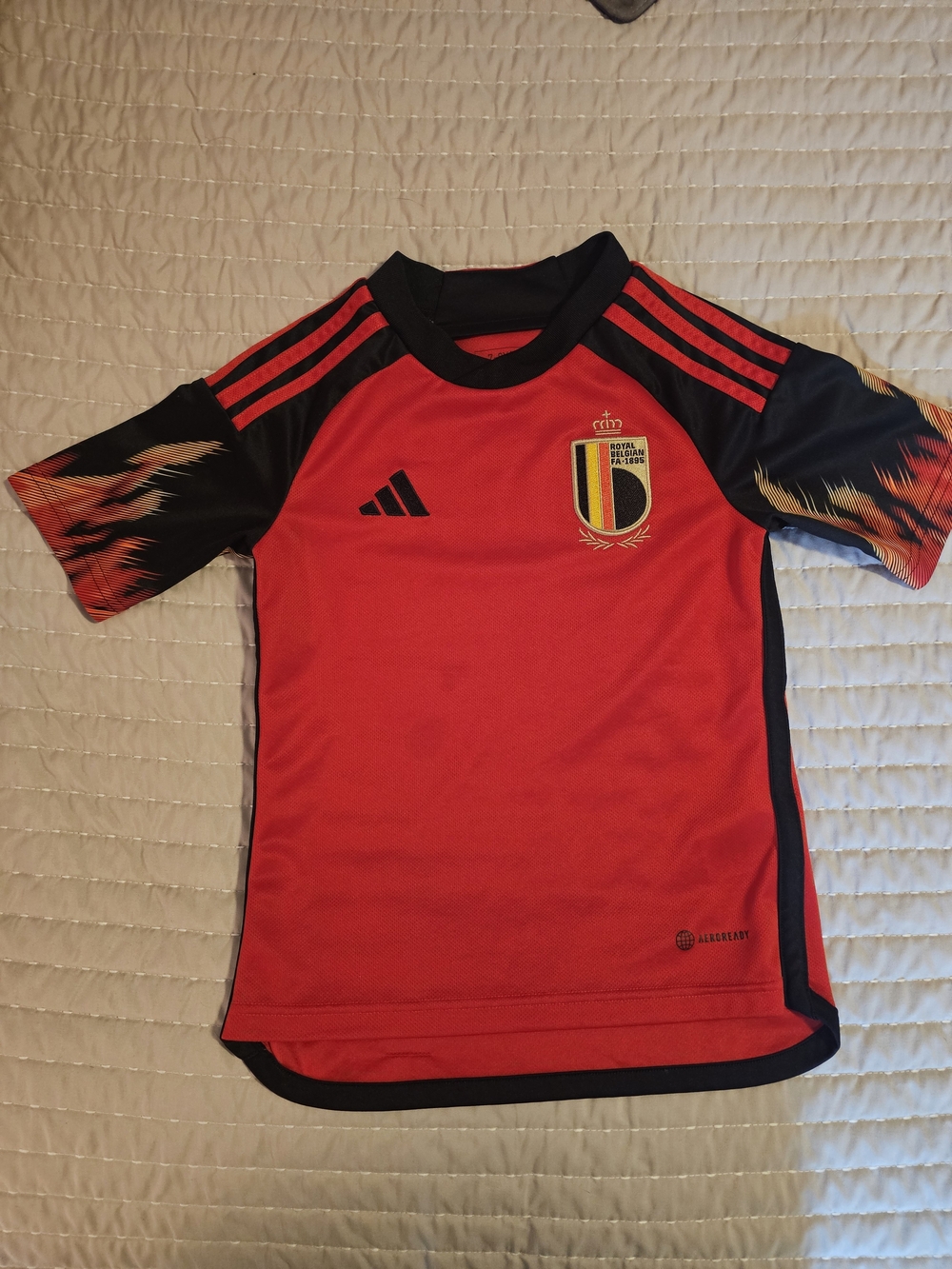 Adidas Kids' Belgium Red Soccer Jersey